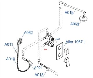 Душевая система WasserKRAFT Aller 1060 (A171619)