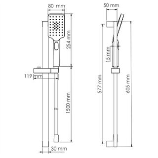 Душевой гарнитур WasserKRAFT A145