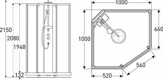 Душевая кабина IFO/IDO Showerama 10-5 Comfort 100x100 профиль серебристый, стекло прозрачное 131.404.208.314