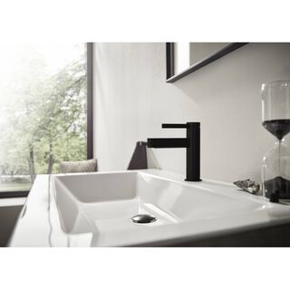 Смеситель для раковины Hansgrohe Finoris (76020670) с донным клапаном, черный матовый