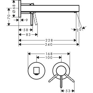 Смеситель для раковины Hansgrohe Finoris (76050670) матовый черный
