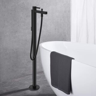 Смеситель для ванны Hansgrohe Finoris (76445670) напольный, черный матовый
