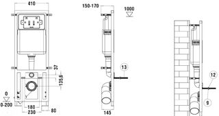Инсталляция для подвесного унитаза Welt Wasser Marberg WW MARBERG 410 (без кнопки)
