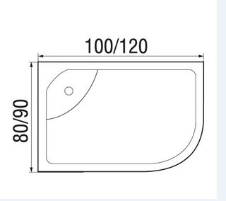 Душевая кабина River Desna 120/90/44 L МТ (120х90)