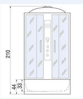 Душевая кабина River Desna 120/90/44 R МТ (120х90)