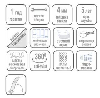 Душевая кабина River Desna 120/90/44 R МТ (120х90)