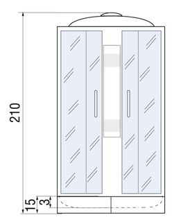 Душевая кабина River Nara Light 100/15 MT (100х100)