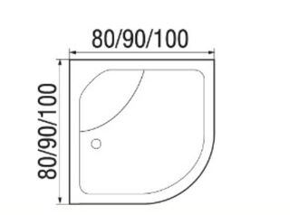 Душевая кабина River Nara Light 100/15 MT (100х100)