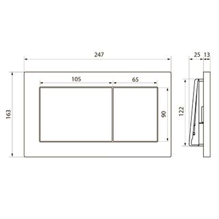 Клавиша смыва для инсталляции Point Ника PN44081W белая