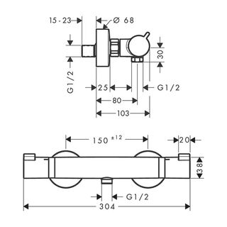 Термостат для душа Hansgrohe Ecostat Comfort (13116700) белый матовый