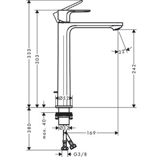 Смеситель для раковины Hansgrohe Rebris S CoolStart (72580000)