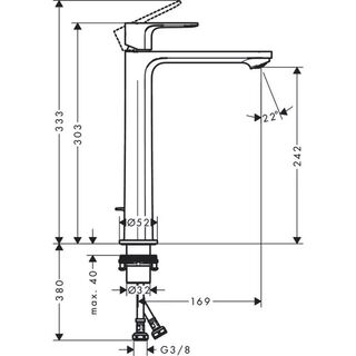 Смеситель для раковины Hansgrohe Rebris S (72590000)