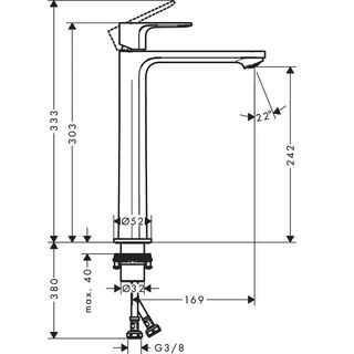 Смеситель для ванны Hansgrohe Rebris S CoolStart (72582000)
