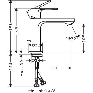 Смеситель для раковины Hansgrohe Rebris S CoolStart (72519000)