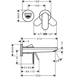Смеситель для раковины Hansgrohe Rebris S (72528000)