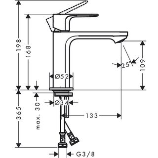 Смеситель для раковины Hansgrohe Rebris S CoolStart (72520000)
