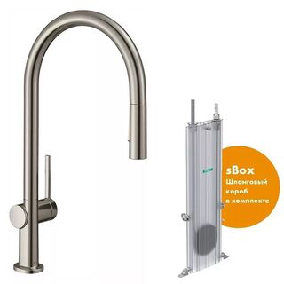 Смеситель для кухни Hansgrohe Talis M54 (72801800) (с вытяжным изливом) sBox, под сталь