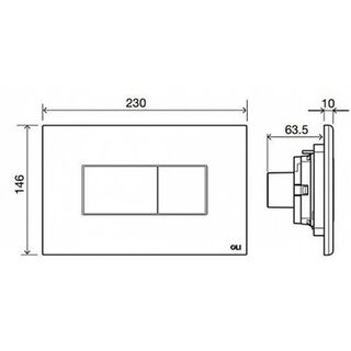 Инсталляция OLI 120 ECO Sanitarblock pneumatic (879235pKA00) с кнопкой хром