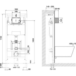 Инсталляция OLI 120 ECO Sanitarblock pneumatic (879236mSL01) белая клавиша