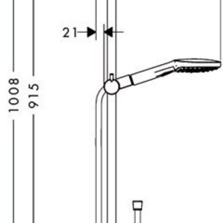 Душевой гарнитур Hansgrohe Raindance Select 120 3jet 90 (хром/белый) 26621400