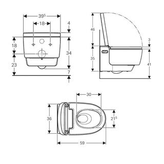 Подвесной унитаз-биде Geberit AquaClean Mera Comfort (146.214.21.1)