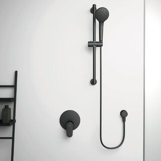 Душевой гарнитур Ideal Standard Idealrain SOFT M1 (BD142XG) 1-функциональной душевой лейки, диаметр 100 мм, матовый черный