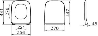 Крышка-сиденье Vitra Integra Square тонкое микролифт белый 191-003-009