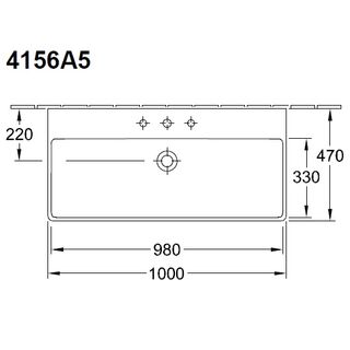 Раковина Villeroy & Boch Avento 4156A501 (1000х470 мм)