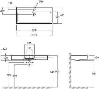 Раковина Jacob Delafon Vivienne EXBJ112-00 100x46 см