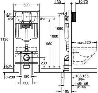 Инсталляция для унитаза Grohe Rapid SL 38584001 (усиленная)