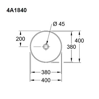 Раковина накладная Villeroy & Boch Collaro (4A184001) (400 мм)