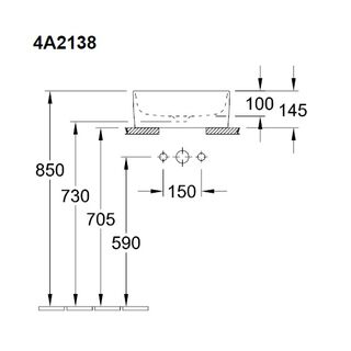 Раковина накладная Villeroy & Boch Collaro (4A213801) (380х380 мм)