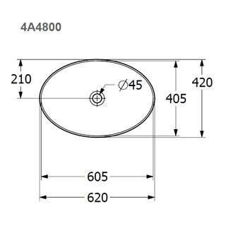 Раковина накладная Villeroy & Boch Loop & Friends 4A480001 (620х420 мм)