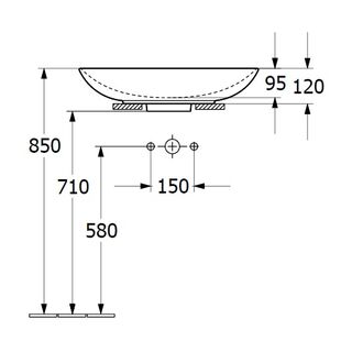 Раковина накладная Villeroy & Boch Loop & Friends 4A500001 (620х420 мм)