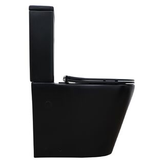 Унитаз напольный Azario Black Queen AZ-8380 черный матовый, безободковый (микролифт)