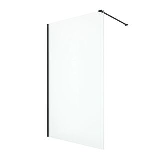Душевая перегородка Aquatek AQ WIW 09020BL Walk in с держателем 900x2000 профиль черный, стекло прозрачное