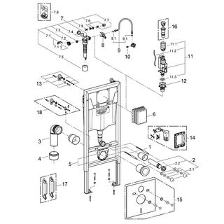 Инсталляция для подвесного унитаза Grohe Solido 1000046 (5 в 1)