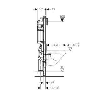 Инсталляция для подвесного унитаза Geberit Duofix UP320 111.375.00.5 (с площадками для поручней)