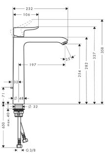 Смеситель для раковины Hansgrohe Metris 31082000