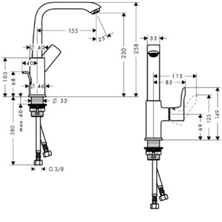 Смеситель для раковины Hansgrohe Metris 31087000