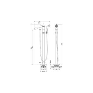 Смеситель для ванны Aquatek Классик AQ1545CR напольный хром