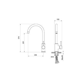 Смеситель для кухни Aquatek Европа AQ1382CR хром