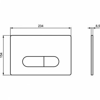 Инсталляция для подвесного унитаза Ideal Standard ProSys 120 M R020467 с кнопкой смыва R0115A6 черная