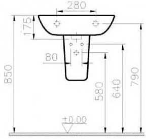 Полупьедестал VitrA S20 5281B003-7201