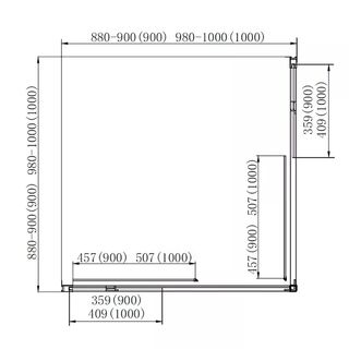 Душевой уголок Azario Milton (AZ-ND1142 900 Black) (90х90х200 см) без поддона