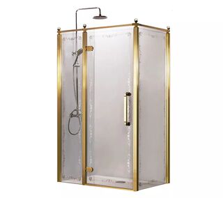 Душевой уголок Azario Ontario (AZ-NBB1231-L 900 GOLD) (90х90х200 см) без поддона