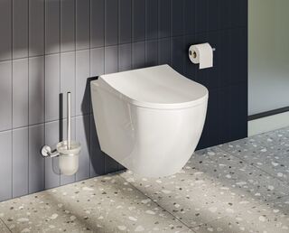 Инсталляция с подвесным унитазом Vitra Mia Round 9856B003-7200 (кнопка матовый хром) безободковый