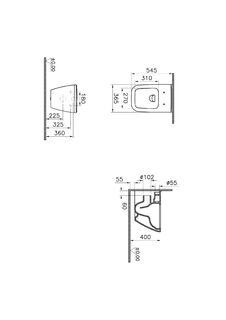 Инсталляция с подвесным унитазом Vitra Integra Square 9856B003-7207 (кнопка хром) безободковый микролифт