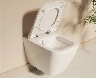 Инсталляция с подвесным унитазом Vitra Integra Square 9856B003-7207 (кнопка хром) безободковый микролифт