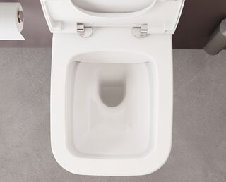 Инсталляция с подвесным унитазом Vitra Zentrum Square 9875B003-7201 (кнопка хром) безободковый микролифт